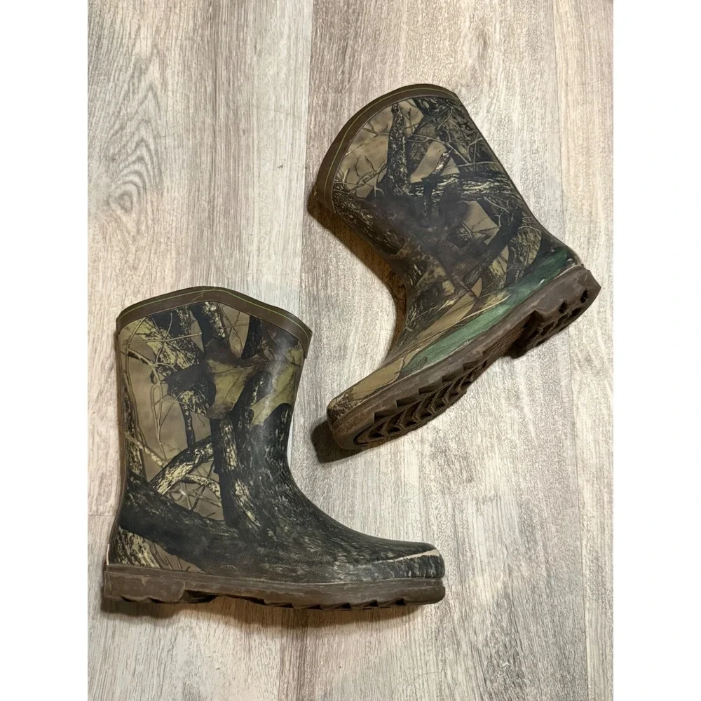 Smoky Kids Camo Rubber‎ Boots Waterproof Muddy Outdoor Size 3